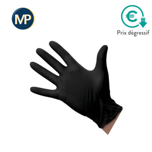 Gants d'examen - Nitrile Noir - Sans poudre - Boite de 100 - My Podologie MP