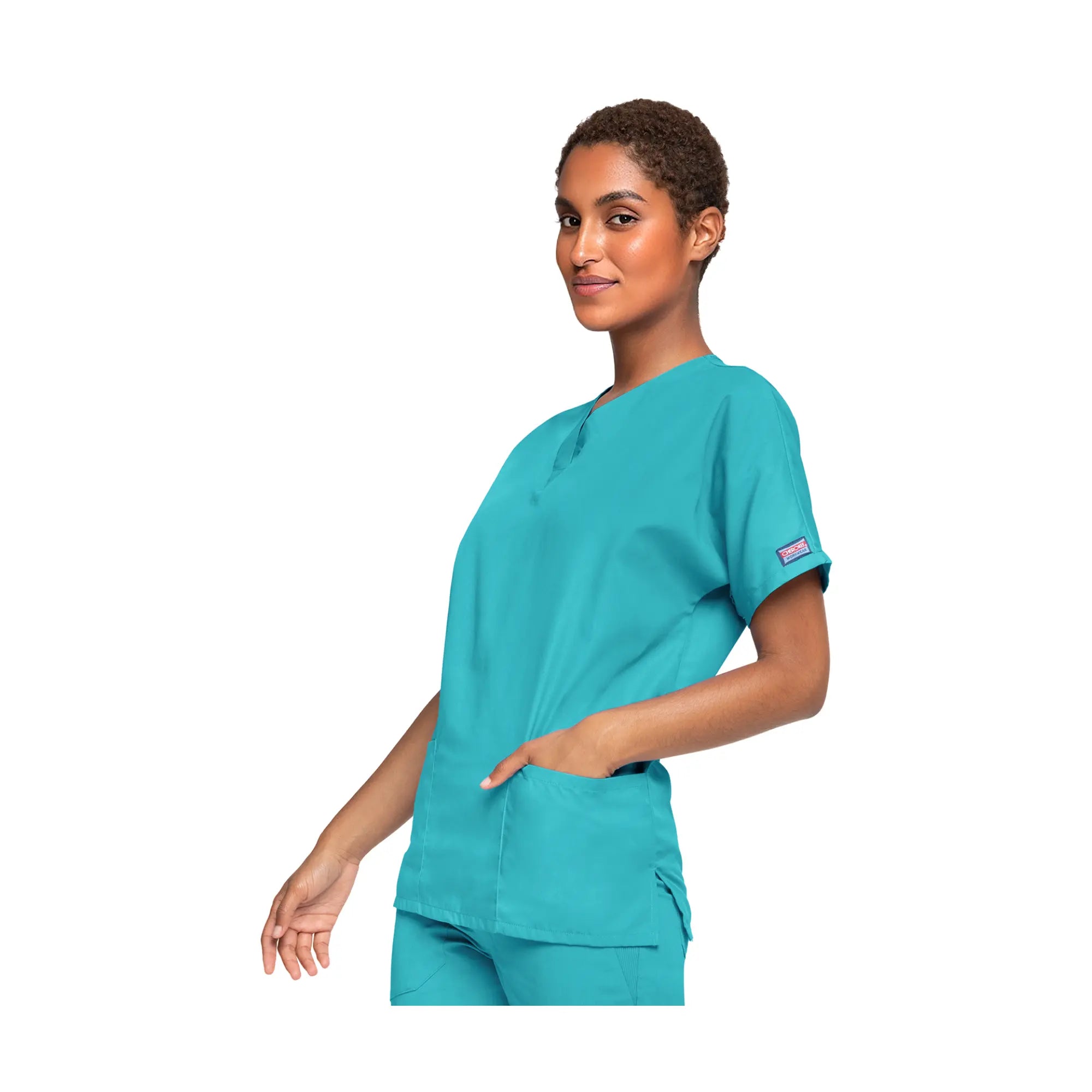 Guéthary - Tunique médicale - Col V - Manches courtes - Femme - Cherokee - Couleur 1 Cherokee Authentic Workwear