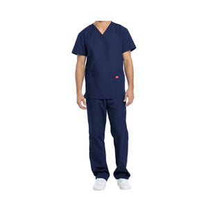 Hossegor - Ensemble médical - Tunique col V et pantalon - Unisexe - Dickies Dickies Bleu-Marine-XXXL