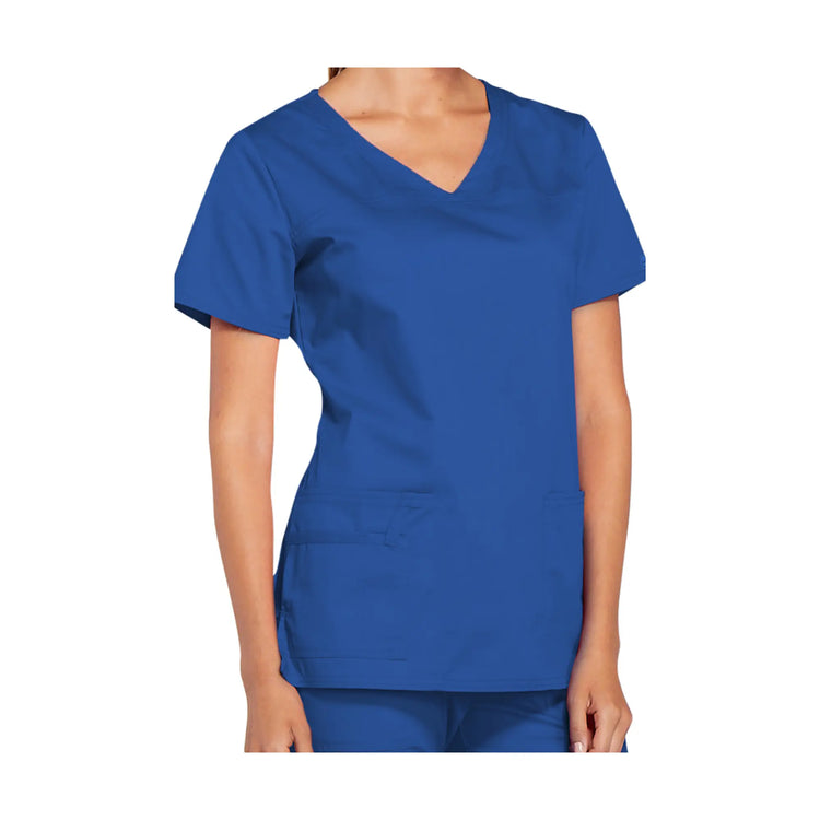 La Rochelle - Tunique col V - Femme - Cherokee Cherokee Authentic Workwear  Bleu-Roi-3XL