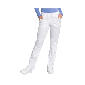 Le Mans - Pantalon droit taille moyenne avec cordon de serrage - Femme - Cherokee Cherokee Authentic Workwear Blanc-XXXL