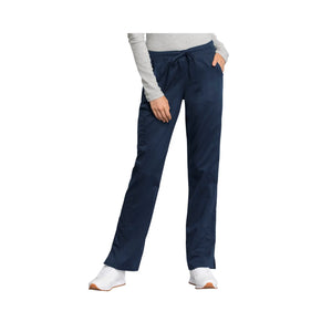 Le Mans - Pantalon droit taille moyenne avec cordon de serrage - Femme - Cherokee Cherokee Authentic Workwear Bleu-Marine-XXXL