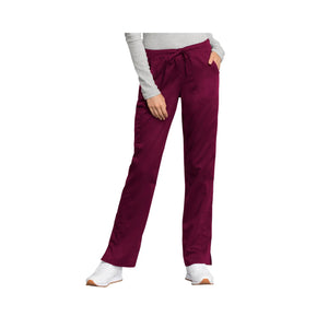 Le Mans - Pantalon droit taille moyenne avec cordon de serrage - Femme - Cherokee Cherokee Authentic Workwear Bordeaux-XXXL