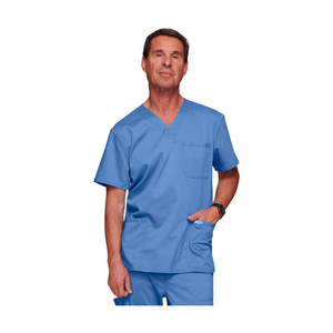 Lourdes - Tunique col V - Homme - Cherokee Cherokee Authentic Workwear Bleu-Ciel-3XL
