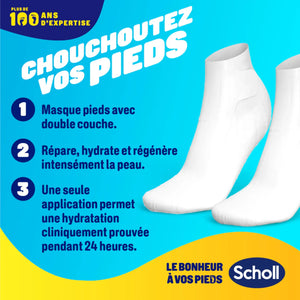 Masque Pieds Nourrissant - Urée 3% - Miel de Manuka - Scholl Scholl
