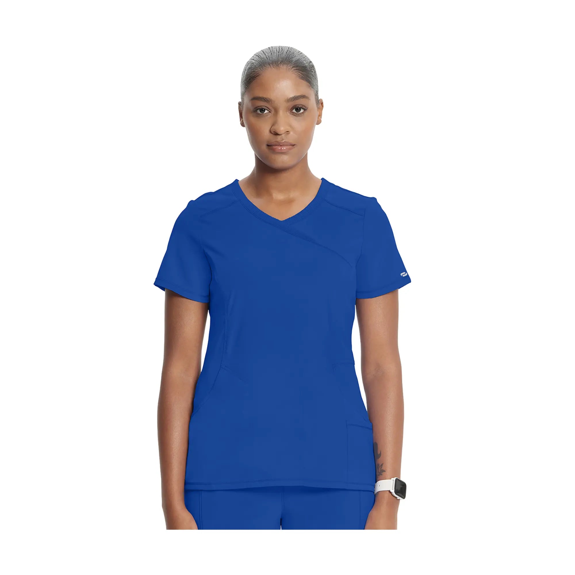 Ondres - Tunique médicale - Cache-coeur - 66 cm - Femme - Cherokee - Couleur 2 Cherokee Medical Uniforms Bleu-Galaxie-3XL