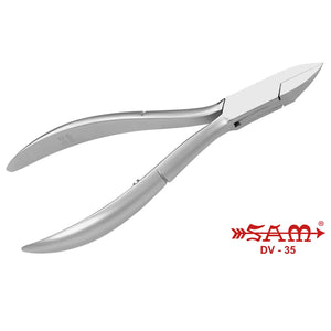 Pince à ongles - Acier inoxydable - Finition satinée - Coupe droite - Mors plats et arrondis - 11,5 cm - Sam Sam