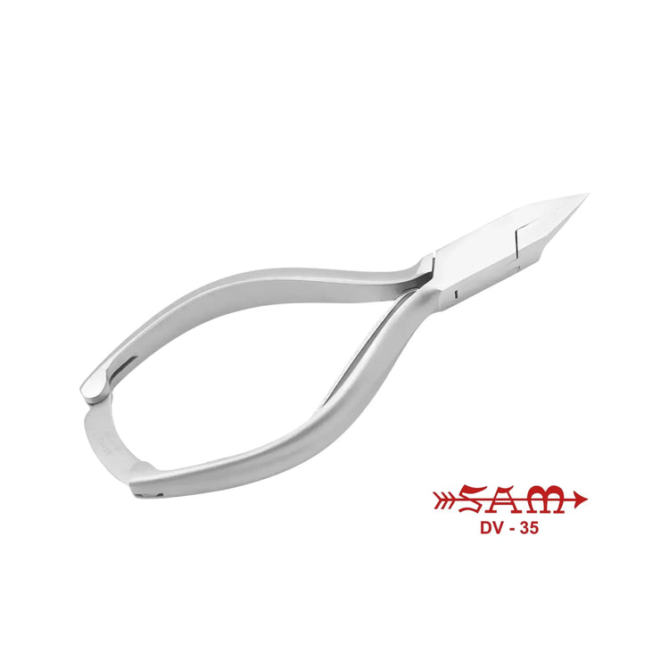 Pince à ongles - Acier inoxydable - Finition satinée - Coupe droite - Mors plats et fins - 13,5 cm - Sam Sam