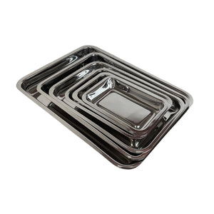 Plateau en acier inoxydable rectangle - 6 dimensions My Podologie 170-x-110-x-25-mm