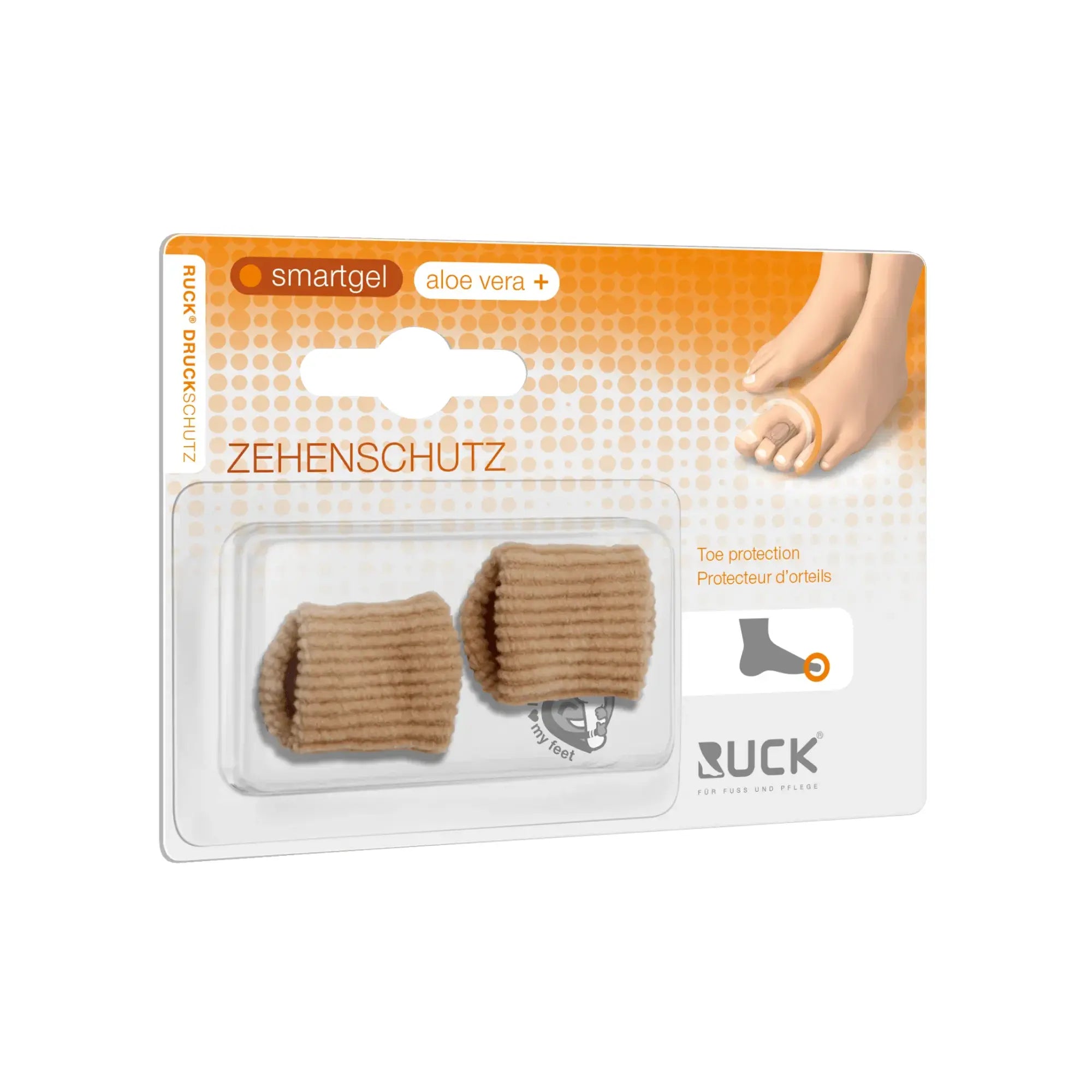 Protection pour orteils - Lot de coussinets - Tissu et gel - Ruck Ruck