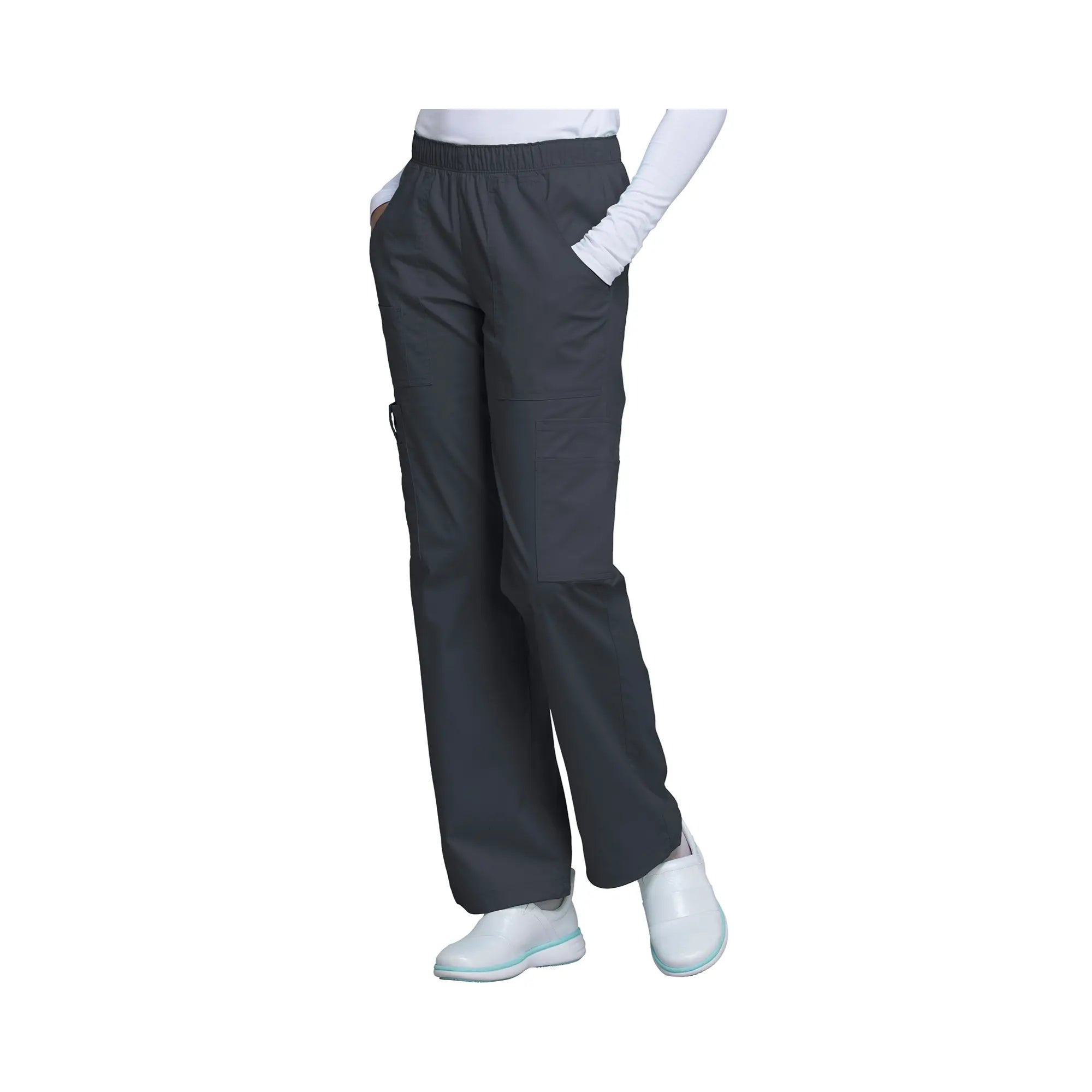 Roubaix - Pantalon large taille moyenne - Femme - Cherokee Cherokee Authentic Workwear Anthracite-XXXL