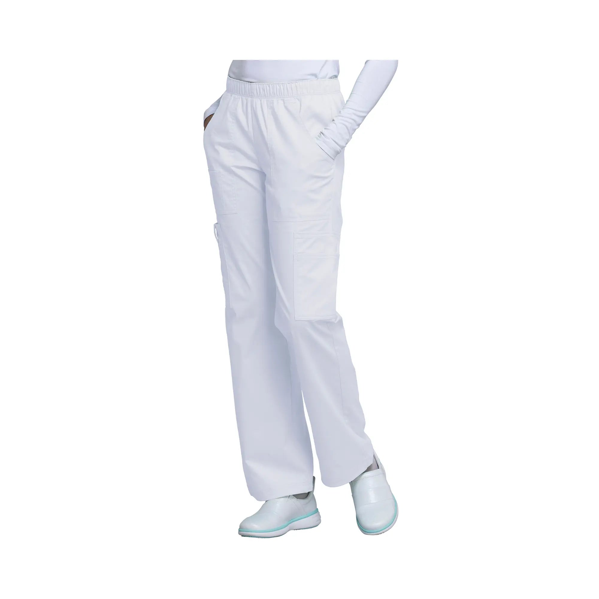 Roubaix - Pantalon large taille moyenne - Femme - Cherokee Cherokee Authentic Workwear Blanc-XXXL