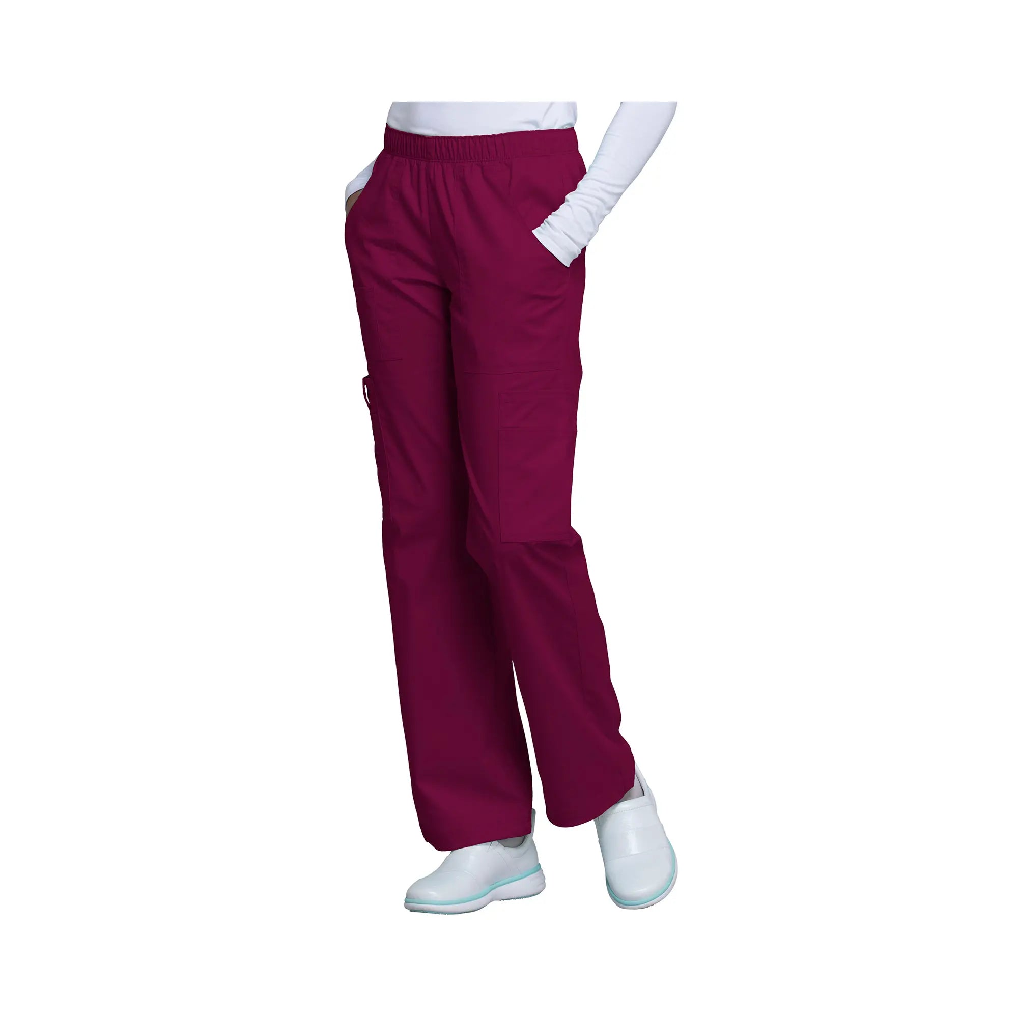 Roubaix - Pantalon large taille moyenne - Femme - Cherokee Cherokee Authentic Workwear Bordeaux-XXXL