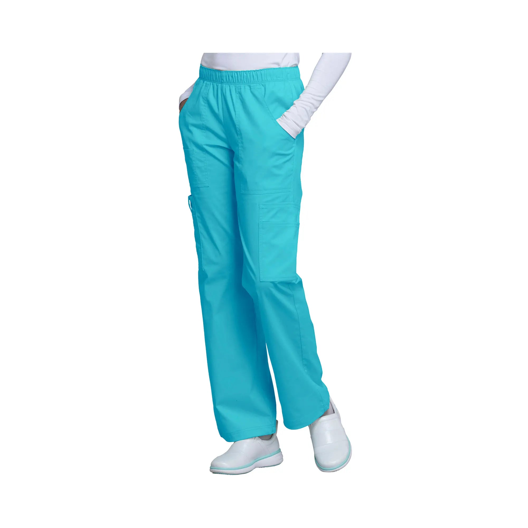 Roubaix - Pantalon large taille moyenne - Femme - Cherokee Cherokee Authentic Workwear Bleu-Turquoise-XXXL