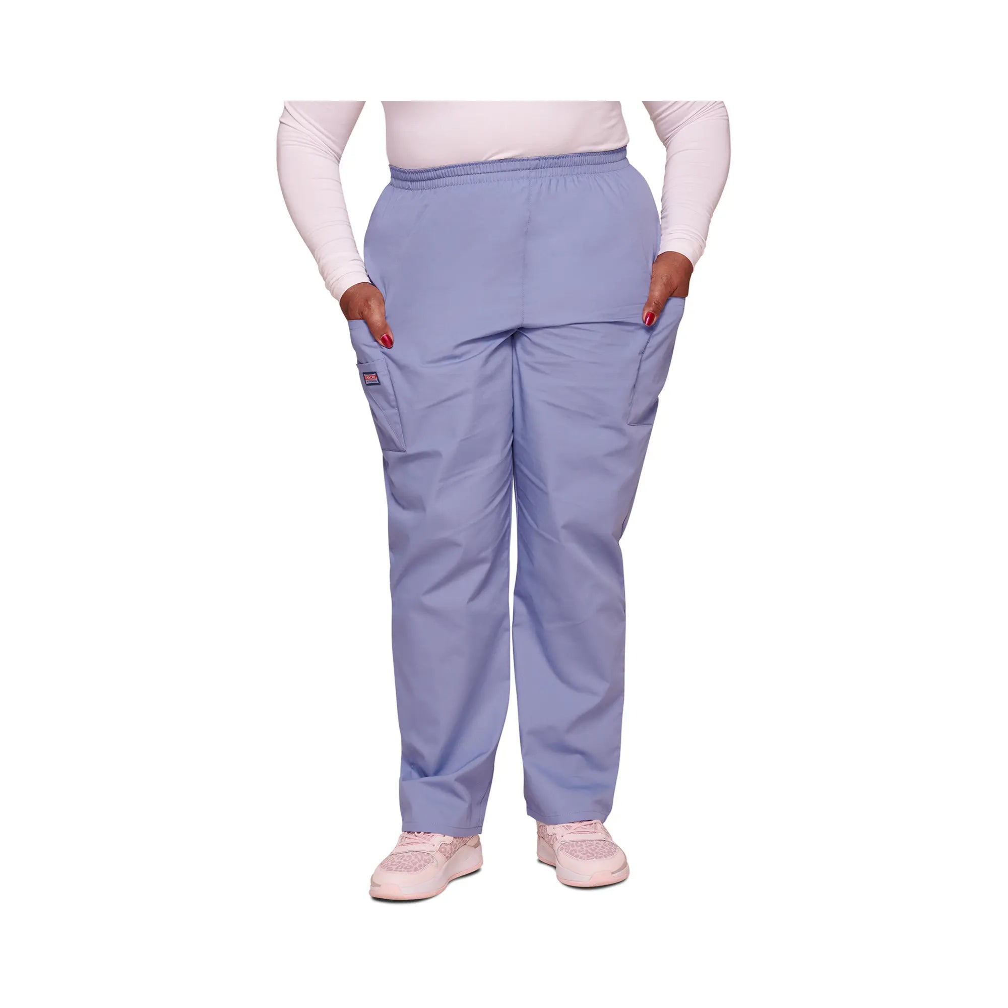 Seignosse - Pantalon cargo médical - Femme - Cherokee - Couleur 2 Cherokee Authentic Workwear Bleu-Ciel-XXXL