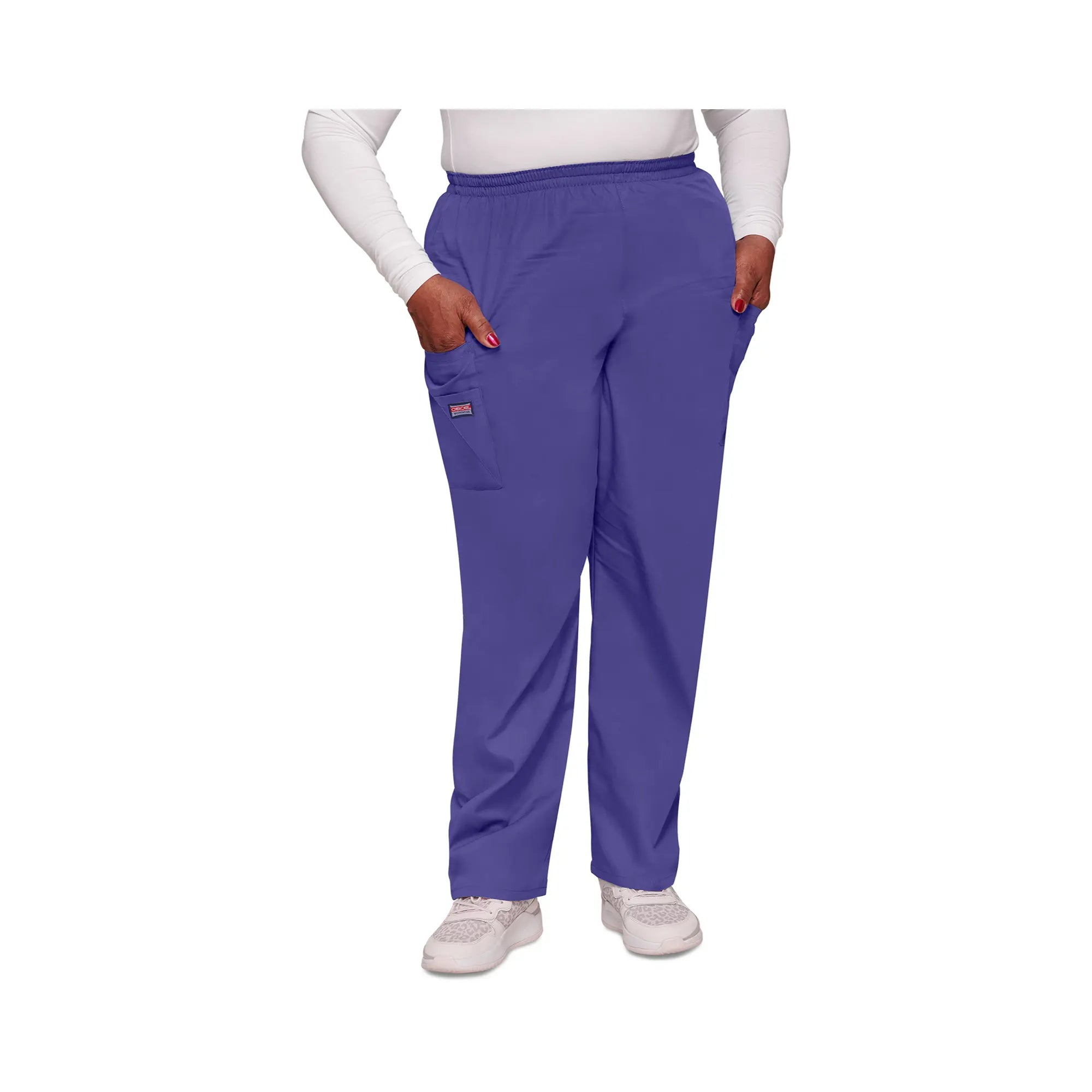 Seignosse - Pantalon cargo médical - Femme - Cherokee - Couleur 2 Cherokee Authentic Workwear Raisin-XXXL