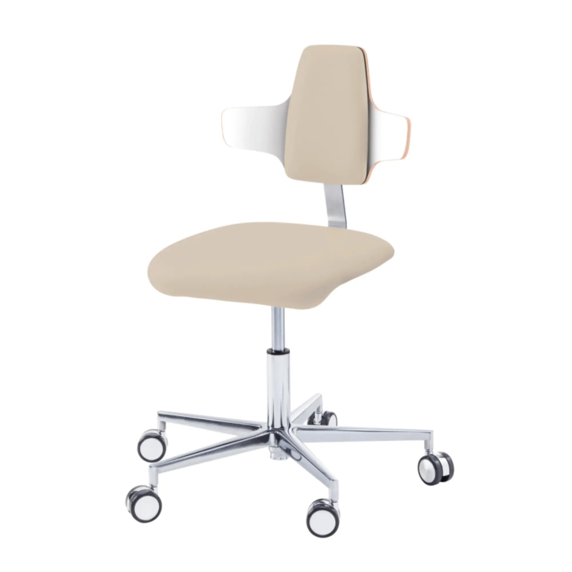 Siège praticien - COMFORT - Ruck - Dossier Napoleon My Podologie CPL-Blanc-Naturel-Long