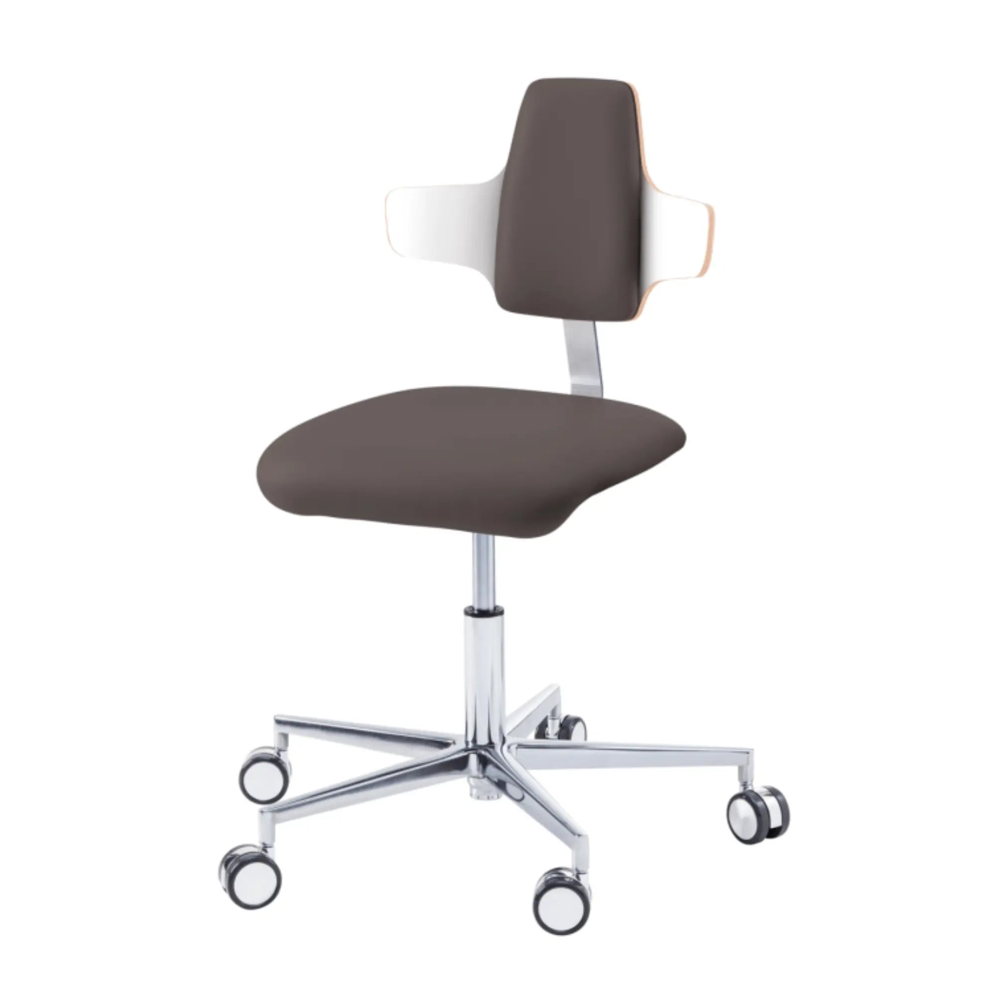 Siège praticien - COMFORT - Ruck - Dossier Napoleon My Podologie CPL-Blanc-Muscade-Long