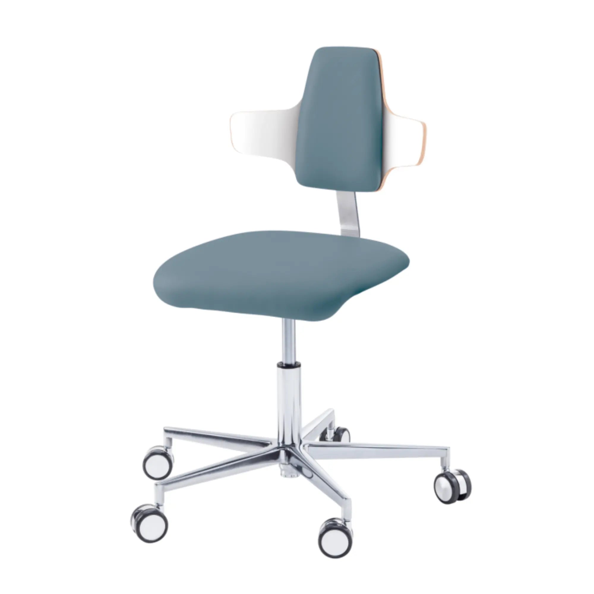 Siège praticien - COMFORT - Ruck - Dossier Napoleon My Podologie CPL-Blanc-Océan-Long