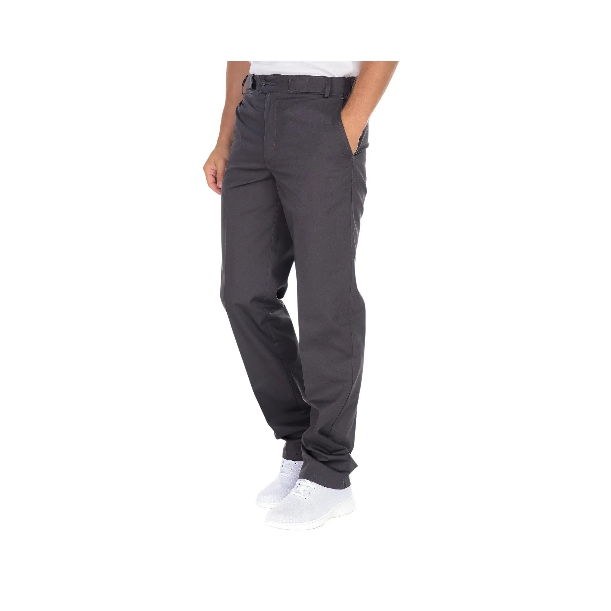 Sylvain - Pantalon - Homme - Ceinture réglable - 3 poches My Blouse Anthracite-T62