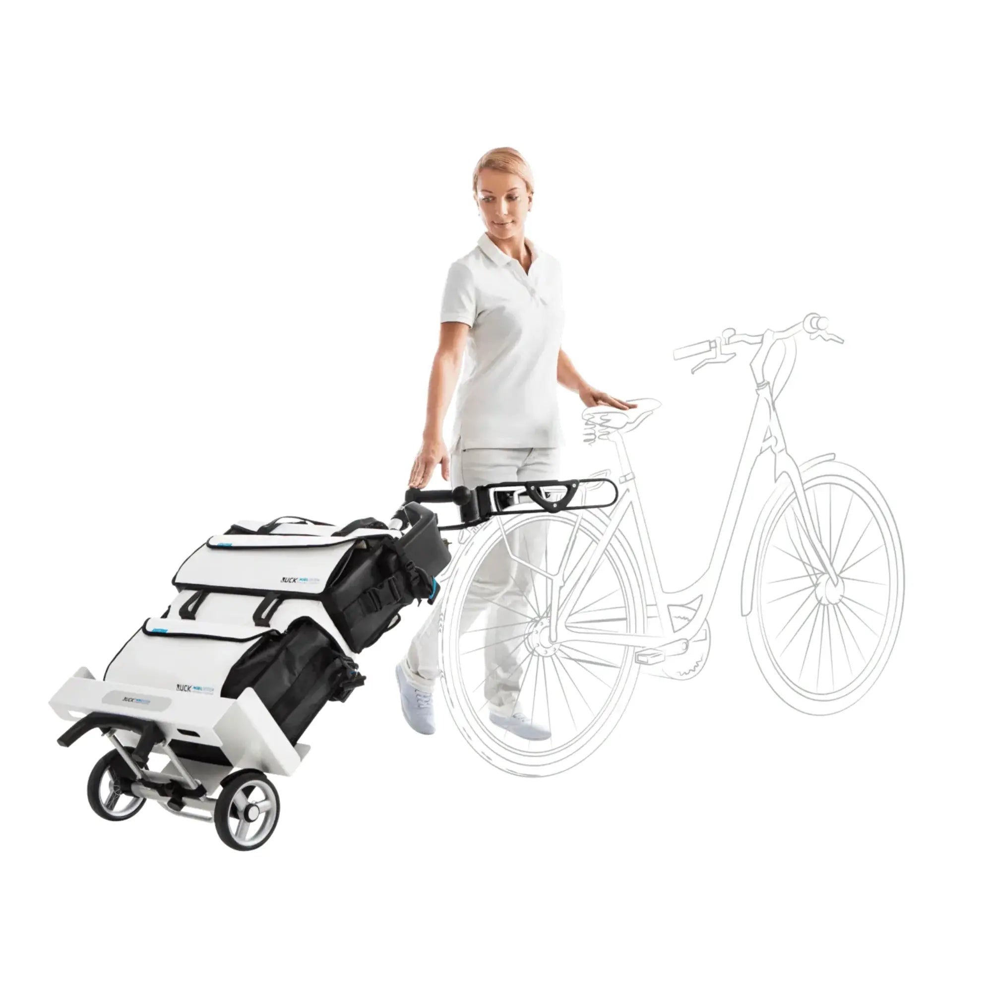 Système de transport à vélo pour mallettes - Ruck Ruck