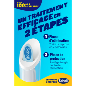 Traitement Mycose de l'Ongle - 2 en 1 - 3,8 ml + 5 limes - Scholl Scholl