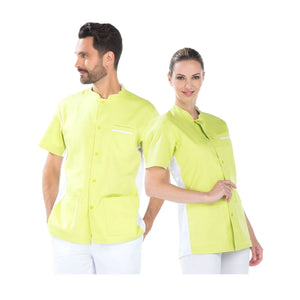 Victor - Tunique Manches Courtes - Mixte - 76 cm My Blouse  Sergé-Grany-Blanc-T6-XXXL