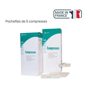 Compresse Non-tissée Stérile - 40g/m2 - Pochette de 5 compresses - Euromédis - My Podologie