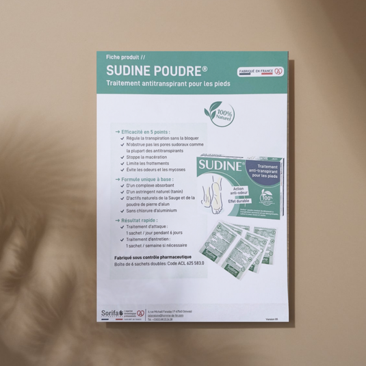 10 folletos de Sudine Polvo - Ficha del producto My Podologie 