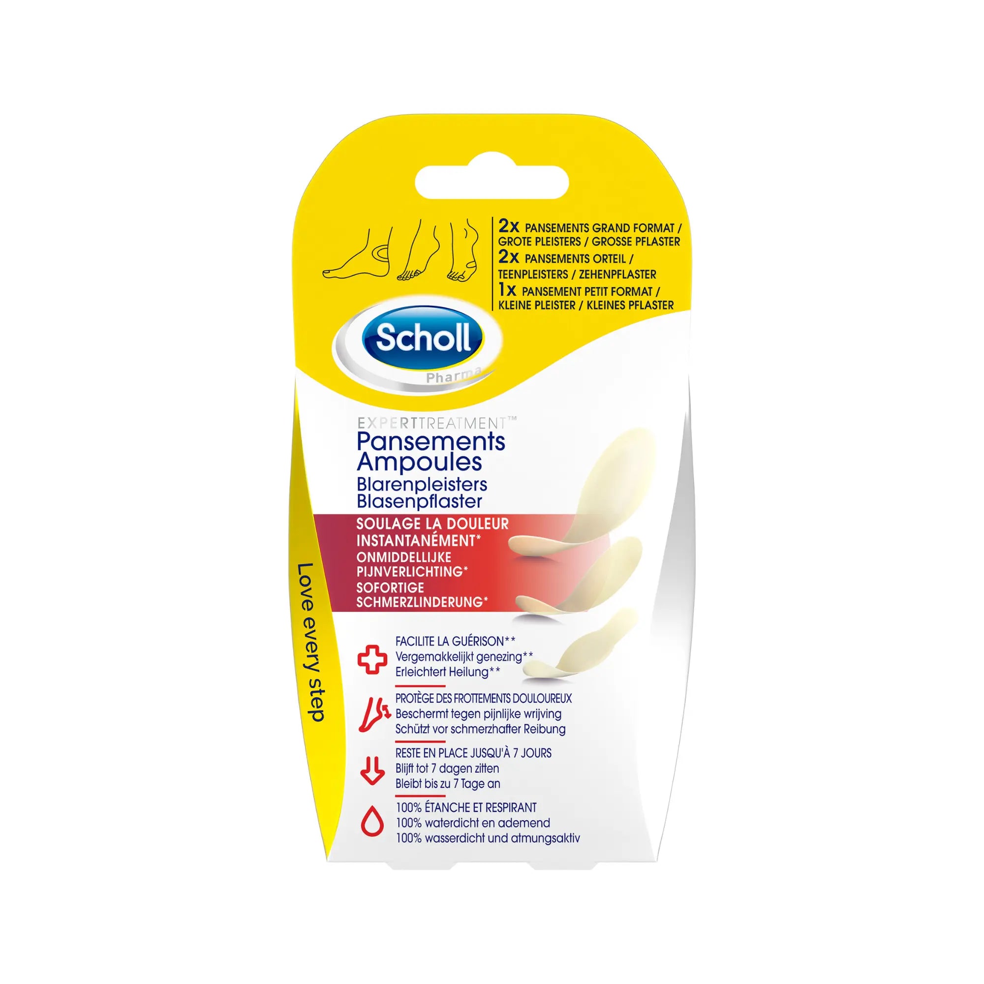 5 Pansements Mix Hydrocolloïdes Talons/Orteils - Scholl Scholl