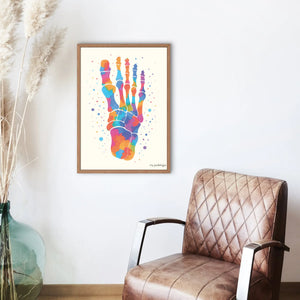 Affiche décorative - Anatomie du pied en version colorée My Podologie 