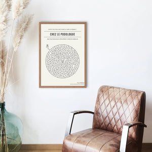 Affiche décorative labyrinthe - Salle d'attente cabinet pédicurie-podologie My Podologie  50 x 70 cm
