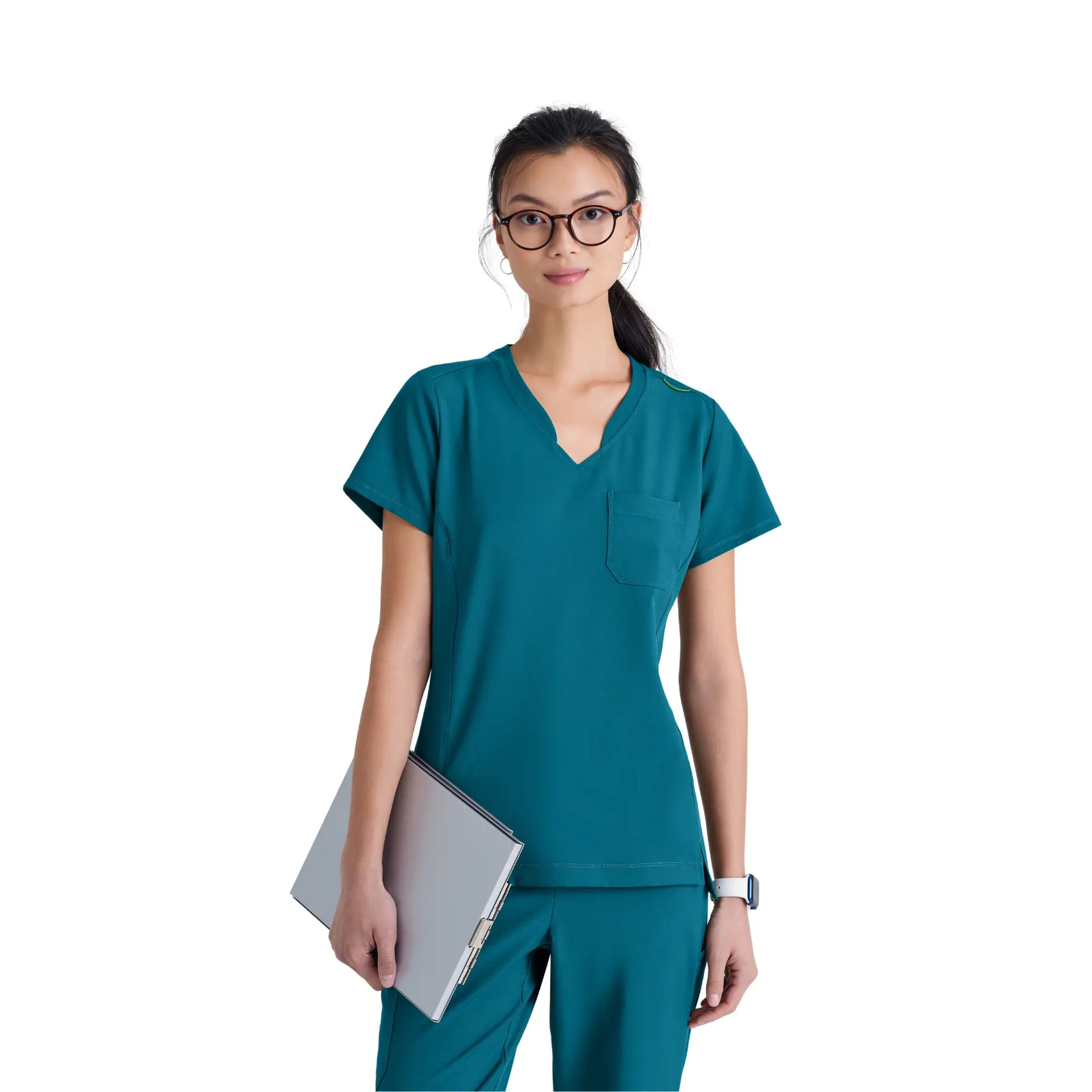 Alba - Túnica con cuello en V - Mujer - Grey's Anatomy Evolve Grey's Anatomy Bahamas Blue / XL