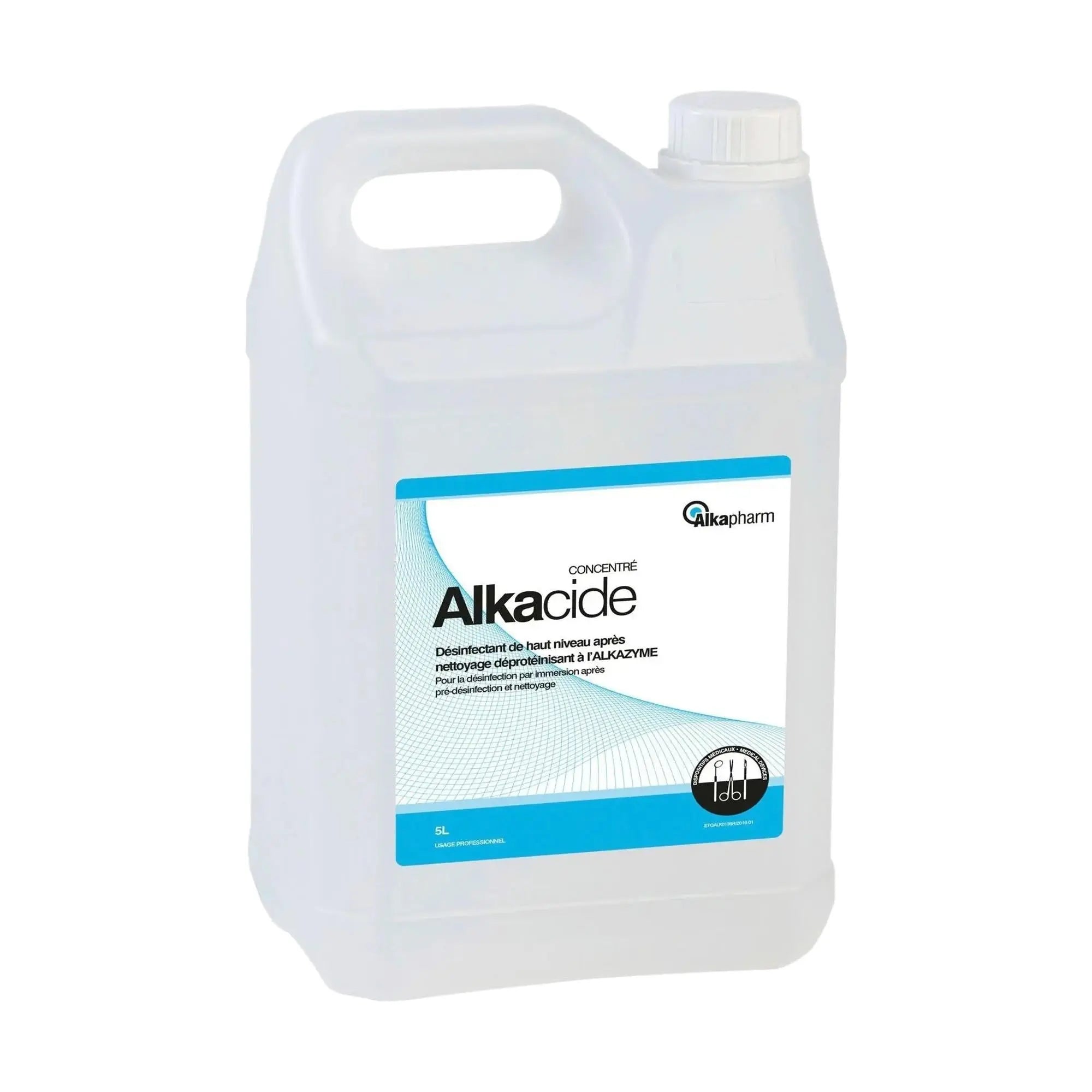 Alkacide - Désinfectant final à froid - Bidon - 5 L - Alkapharm - My Podologie