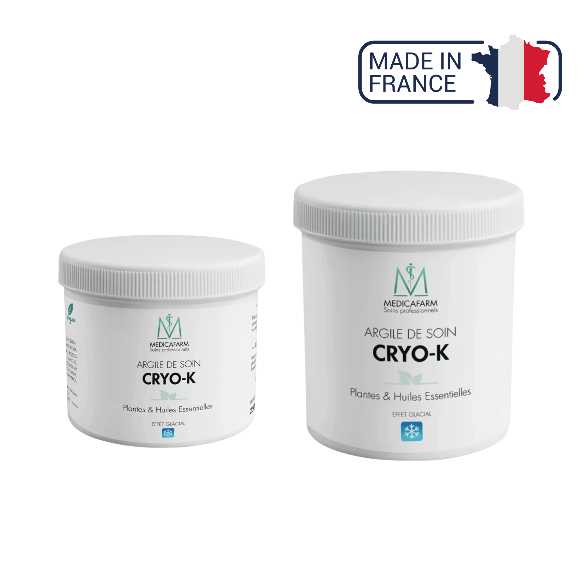 Argile de soin cryo-Argil "effet glacial" - Pot de 250g ou 500g - Medicafarm Medicafarm 
