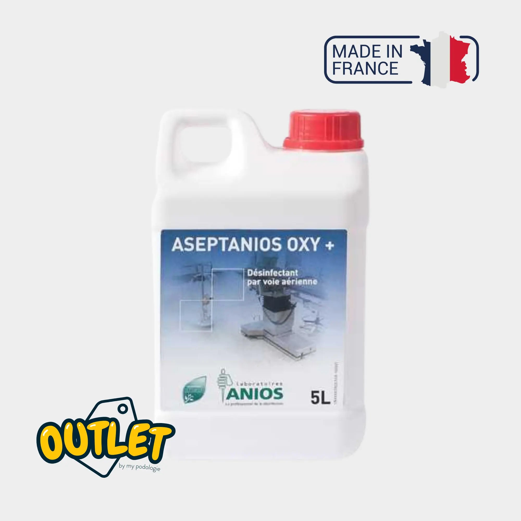 Aseptanios OXY+ - Désinfection par voie aérienne -  2L ou 5L - Anios // Date courte Destockage 