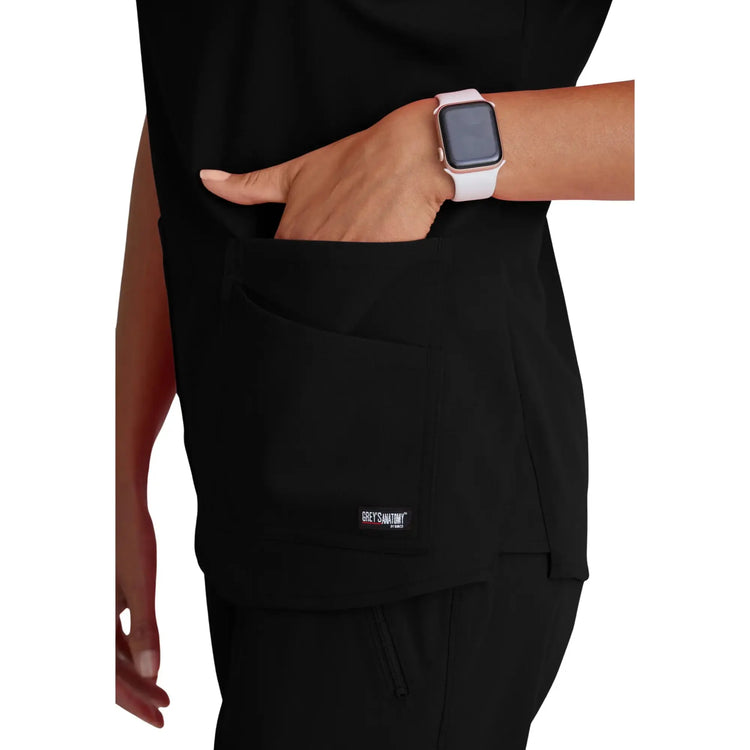 Aura - Túnica con cuello en V - Mujer - Grey's Anatomy Stretch Grey's Anatomy 