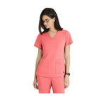Túnica Aura con cuello en V para mujer - Estilo Grey's Anatomy Stretch