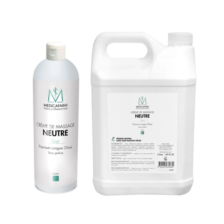 Crème de Massage Neutre PREMIUM Longue Glisse - 1 ou 5 Litres- Medicafarm Medicafarm 