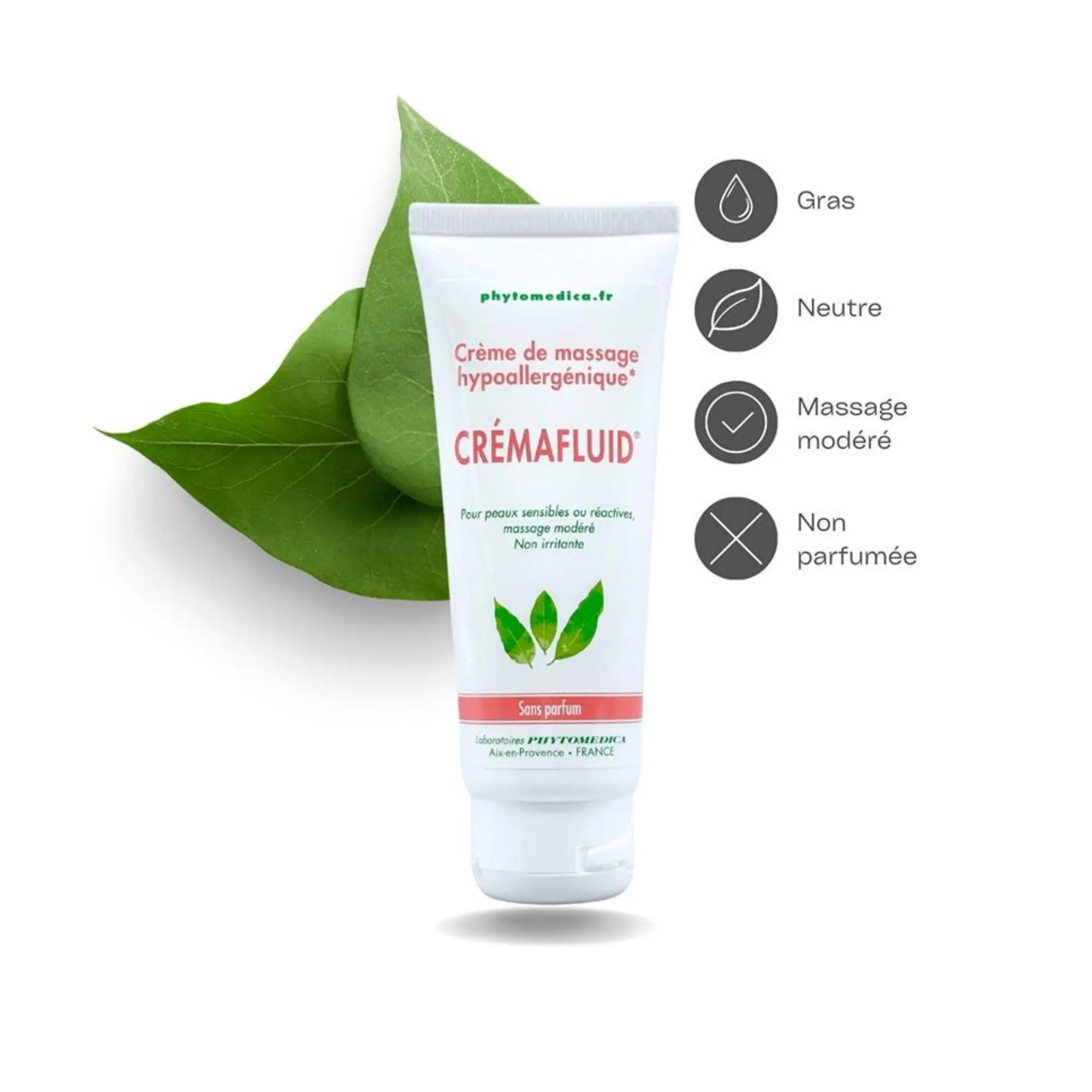 Crémafluid® - Crema de masaje neutra hipoalergénica - sin perfume - Phytomedica Laboratoires Phytomedica 