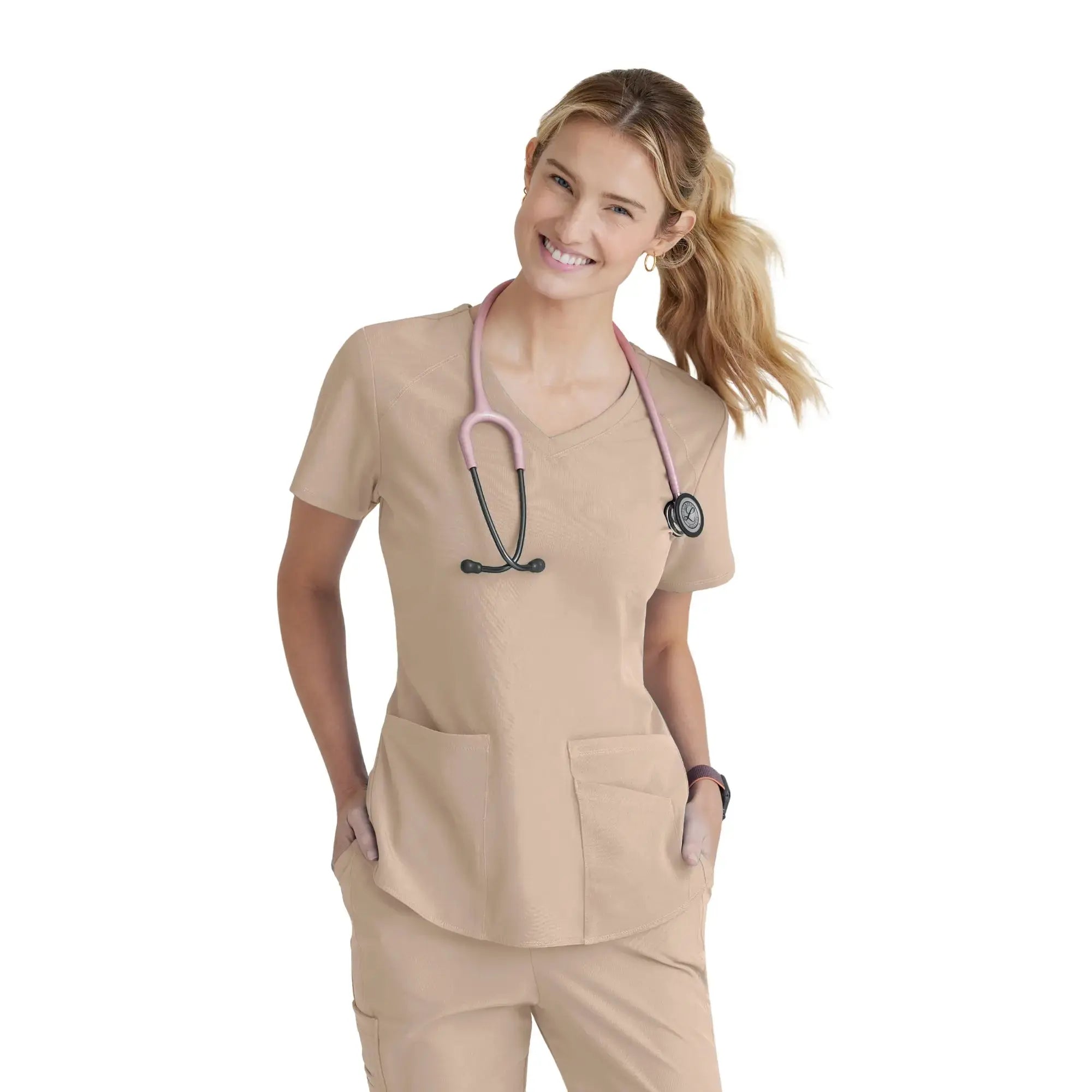 Elva - Túnica con cuello en V - Mujer - Skechers SKECHERS Sand / XL