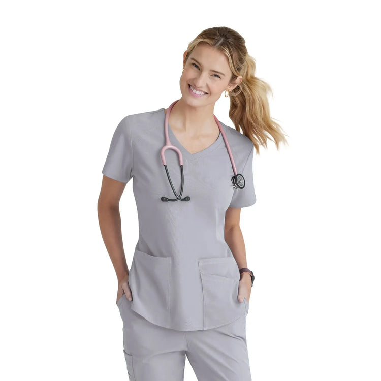 Elva - Túnica con cuello en V - Mujer - Skechers SKECHERS Gris claro / XL