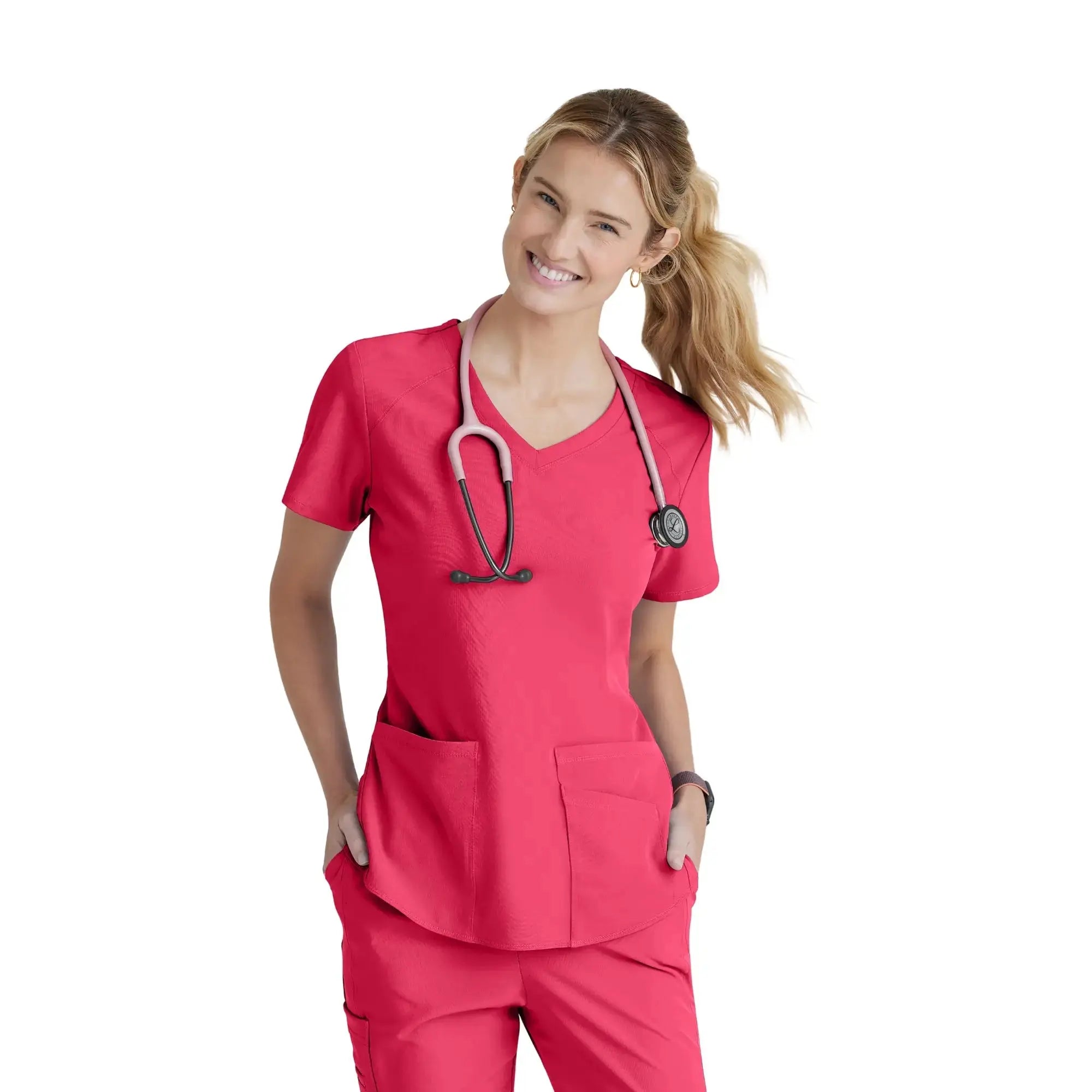 Elva - Túnica con cuello en V - Mujer - Skechers SKECHERS Rosa / XL