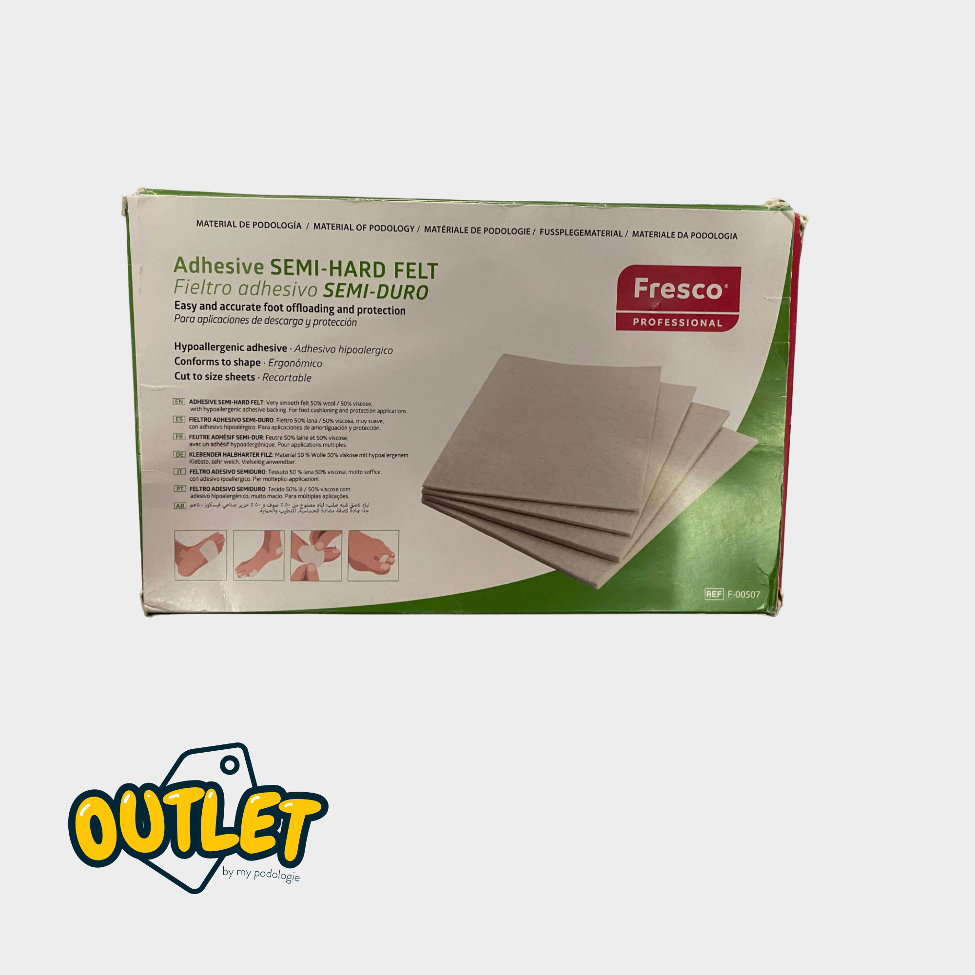 Felt - Plaques de feutres adhésifs hypoallergeniques // Défaut My Podologie 