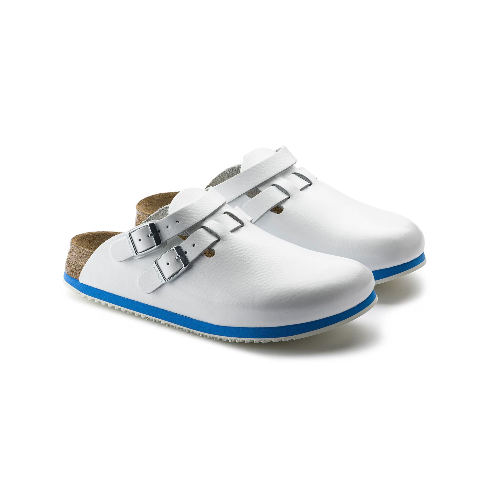 Kay SL - Sabot Cuir naturel - Birkenstock Birkenstock  Blanc-Étroite-38