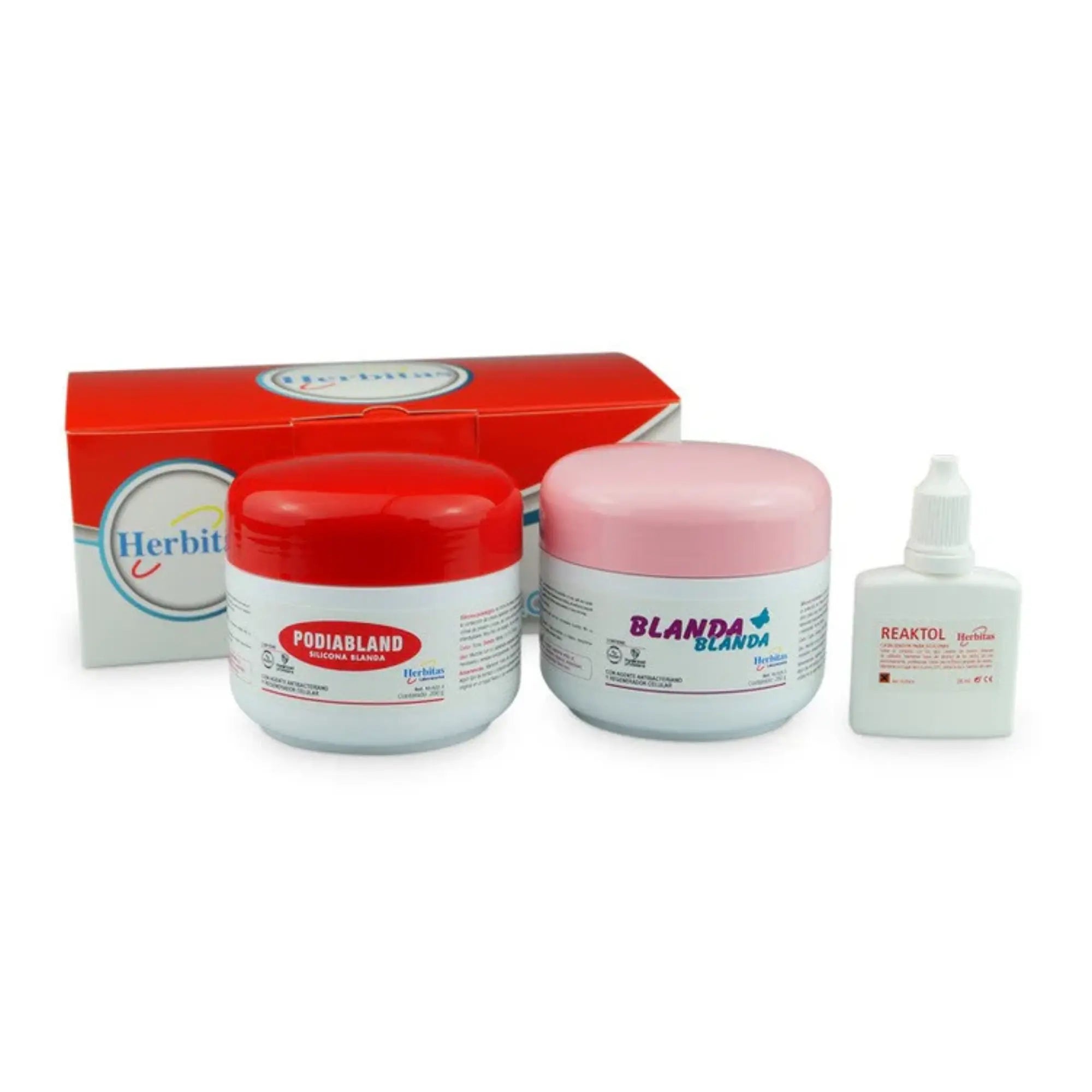 Kit Silicone orthoplastie Basic Mini - Blanda Blanda 50 g + Podiabland 50 g + Reaktol Celerix 30 ml - Herbitas Herbitas
