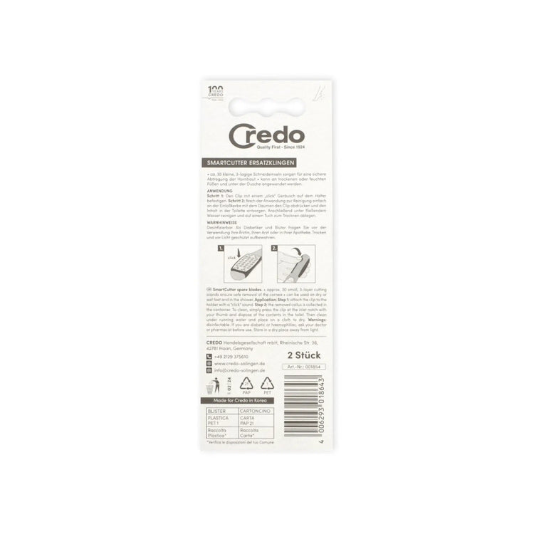 Lot 2 Têtes pour rabots à callosités très pratique - Facile à nettoyer - Credo Credo 