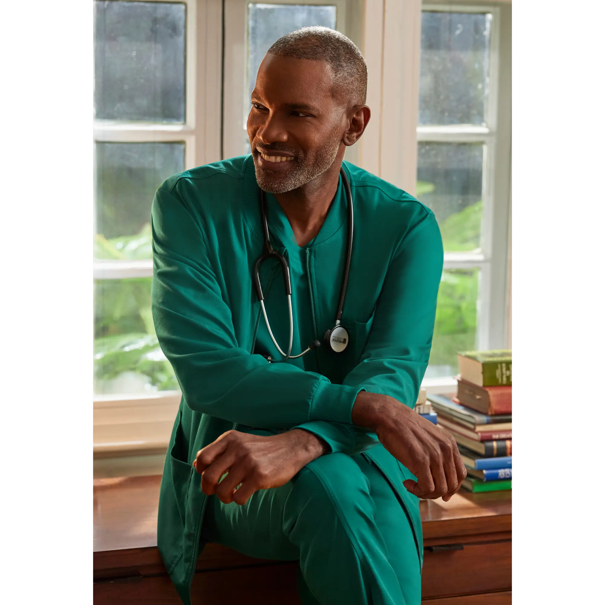 Mio - Chaqueta médica con cuello redondo - Hombre - Grey's Anatomy Stretch Grey's Anatomy 