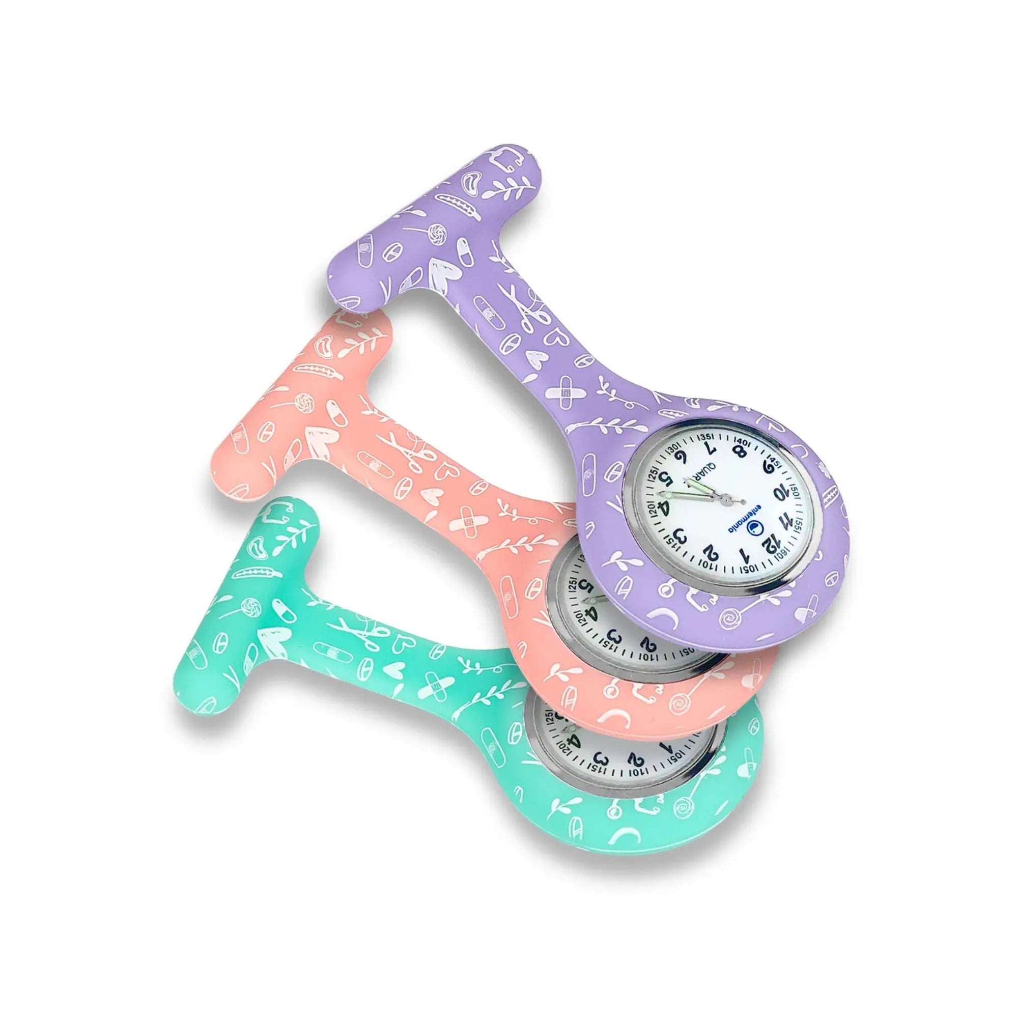 Montre analogique avec boîtier en silicone imprimé infirmière - Plusieurs coloris - My Blouse My Blouse 