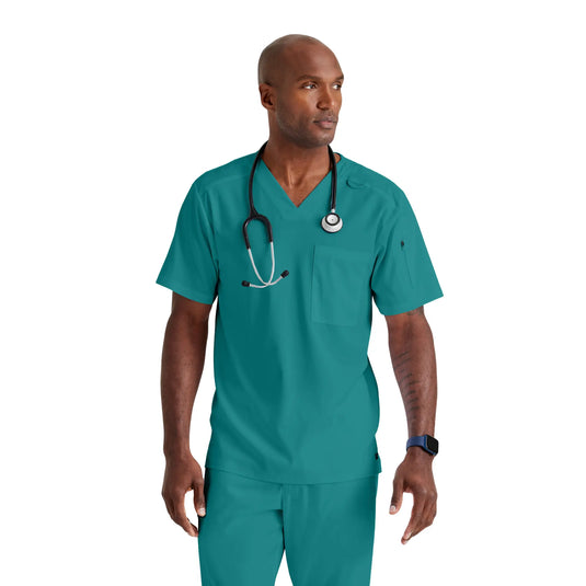 Murphy - V-neck tunic - Men - Grey's Anatomy Stretch Grey's Anatomy Caribbean Blue / XL